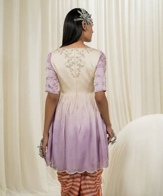 Lavender peplum dhoti set 4