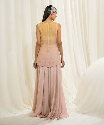 Light pink ombre sharara set 2