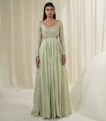 Light mint anarkali with dupatta