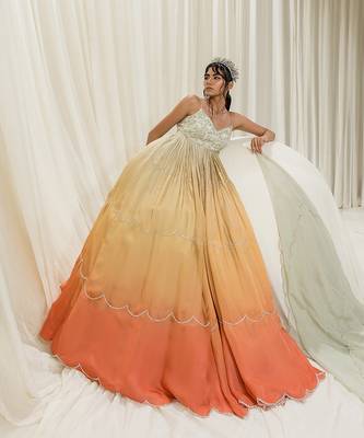 Dawn anarkali with dupatta 2