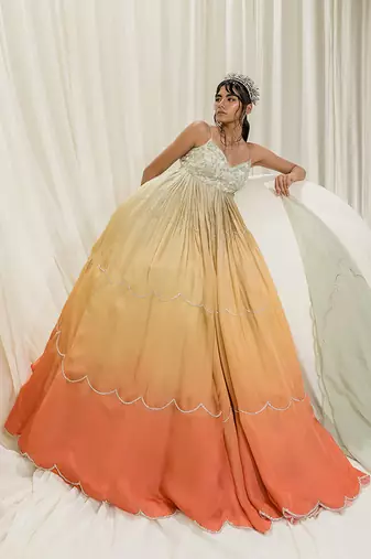 Dawn anarkali with dupatta