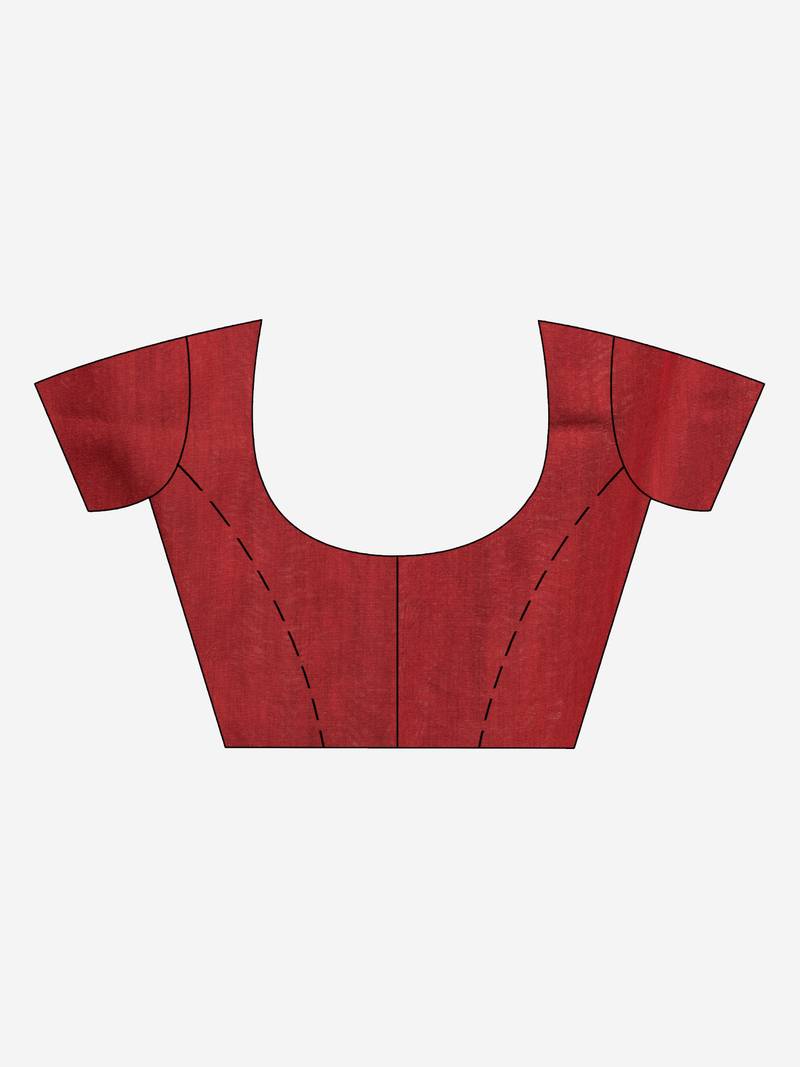 Red cotton molmol handloom saree