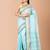 Sea Green & Multi cotton tant traditional sarees without blouse