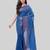 Women`S Bengal Cotton Silk Pure Handloom Saree Kohinoor Work With Blouse Piece(Blue)