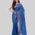 Women`S Bengal Cotton Silk Pure Handloom Saree Kohinoor Work With Blouse Piece(Blue)