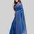 Women`S Bengal Cotton Silk Pure Handloom Saree Kohinoor Work With Blouse Piece(Blue)