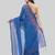 Women`S Bengal Cotton Silk Pure Handloom Saree Kohinoor Work With Blouse Piece(Blue)