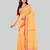 Women`S Traditional Bengali Tant Handloom Yellow Cotton Saree
