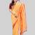 Women`S Traditional Bengali Tant Handloom Yellow Cotton Saree