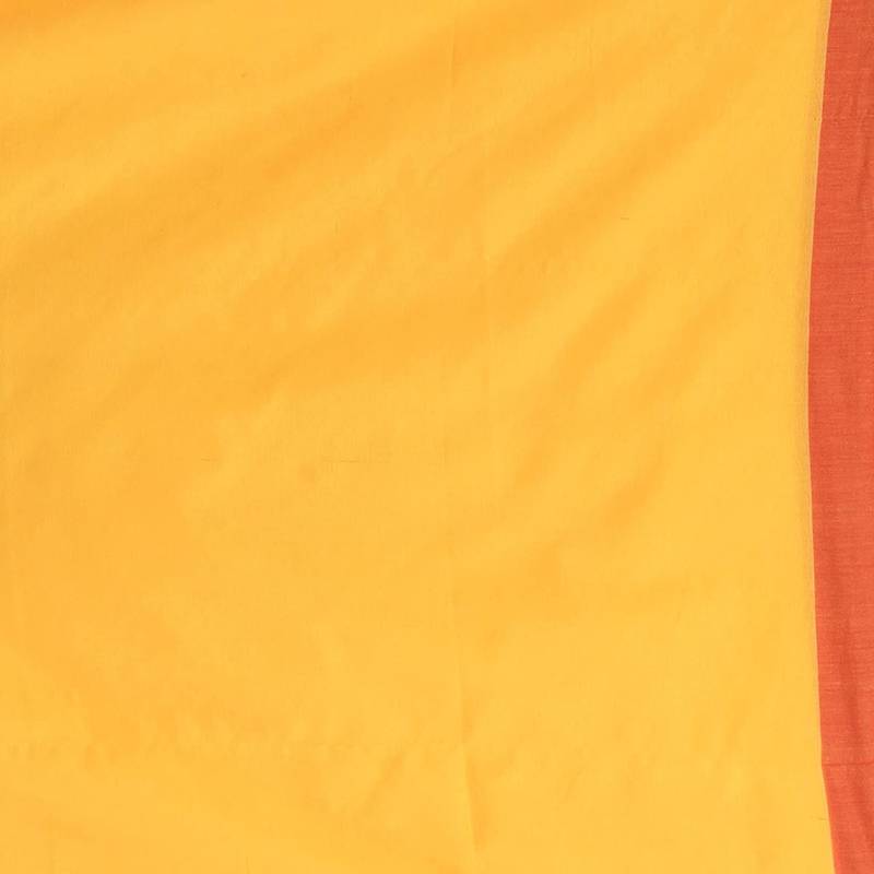 Yellow Handspun Cotton Handloom Saree