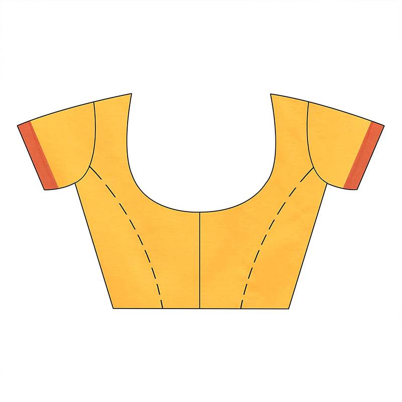 Yellow Handspun Cotton Handloom Saree