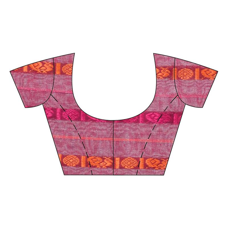 Handwoven Blue Dhaniakhali Pure Cotton Saree