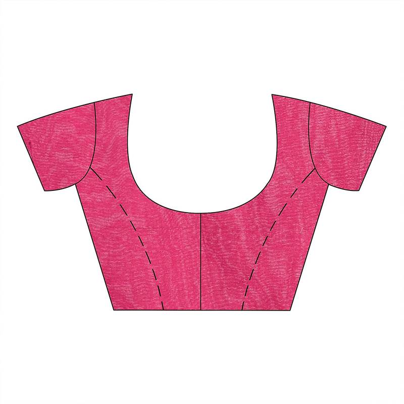 handspun cotton pink handloom print saree