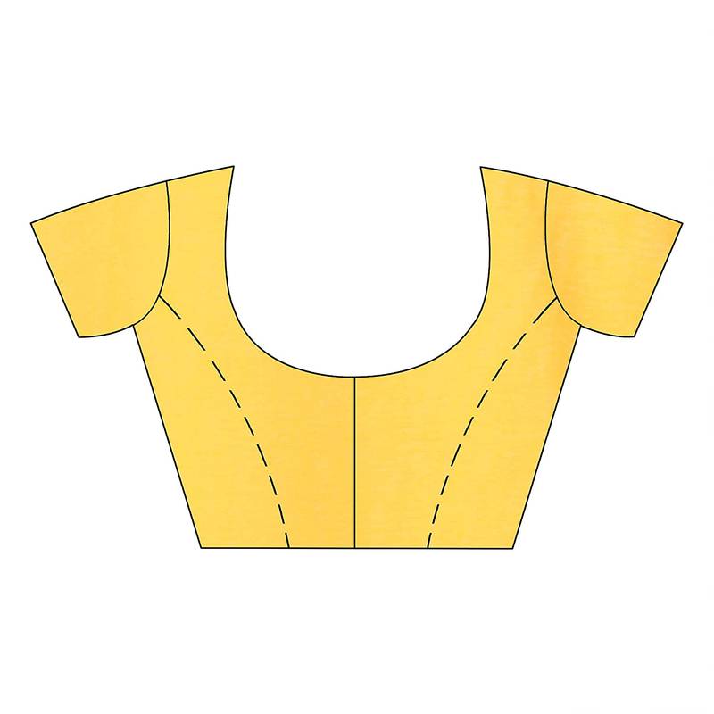 handspun cotton yellow handloom print saree