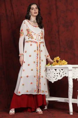 SHADES Multicolor long chikankari kurti 1