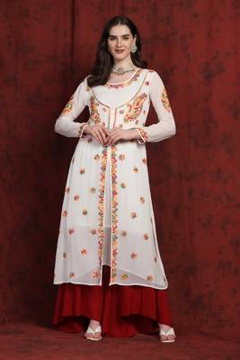 SHADES Multicolor long chikankari kurti 6