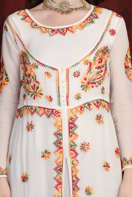 SHADES Multicolor long chikankari kurti 7