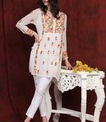 SHADES Multicolor short chikankari kurti