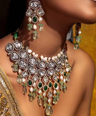 Fluoride & polki bridal necklace set 2