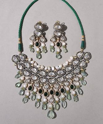 Fluoride & polki bridal necklace set 3