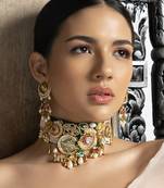 Multi colour timeless choker set