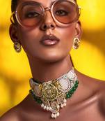 Multi colour evermore pearls choker set