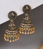 Traditional Gold plated Party Wear Antique Jhumka Earring