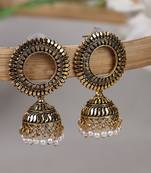 Traditional Gold plated Party Wear Antique Jhumka Earring