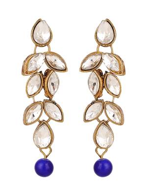 Trendy 2 Layer Jadau Pearl blue Necklace For Women And Girls 5