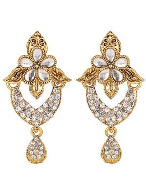 Designer Antique Polish Traditional Matte Finish Necklace with Earring Maangtika 5