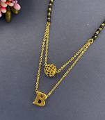 B letter mangalsutra ad black ball pendant short mangalsutra designs name mangalsutras (20 inches)