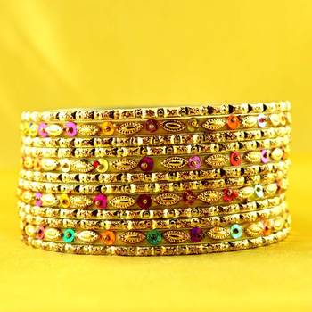 Multi coulour brass rajasthani bangle size-2.6,2.8 2