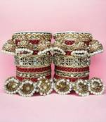Mirror style bangle set with jhumki for two hands by leshya