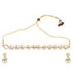 Necklace and earring big kundan set for women by leshya