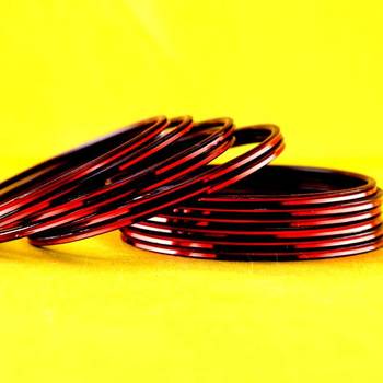 metal maroon colour bangle size-2.4,2.6,2.8 1