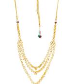 3 layered bridal kundan necklace and earring set by leshya