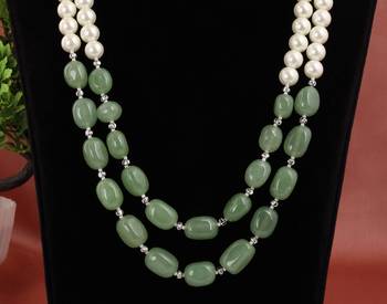 Semi precious onyx stone with pearls 2
