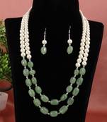 Semi precious onyx stone with pearls