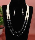 Semi precious onyx stone with pearls