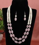 Semi precious onyx stone with pearls
