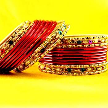 multi coulour brass rajasthani bangle size-2.6,2.8 1
