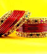 multi coulour brass rajasthani bangle size-2.6,2.8