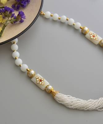 White gold tone pearl necklace 4