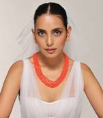 Orange beaded necklace
