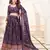 Navyblue Crush Chinon Printed Lehenga With Zabuki Work With unstitched Blouse 