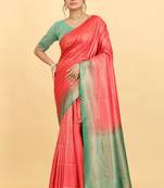 Rajarha Women'S  Saree Length-6.40Meter, Blouse Piece Length-0.90Meter, Red
