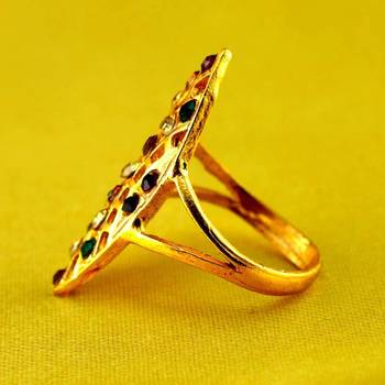 Ring Gold Platted Stone 2