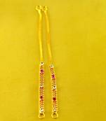 Meenakari gold platted stone ear kan chain