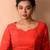 Red Sweetheart Neck Zari Woven Pure Silk Blouse
