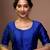 Royal Blue Silk Solid Designer Blouse